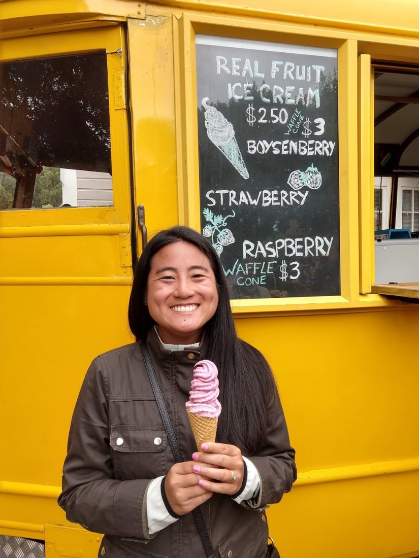 ice cream bus in New Zealand